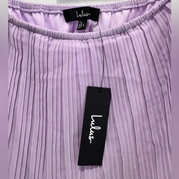 NWT- Lavender Off-the-shoulder Ruffle Midi Dress Purple - Size L - Picture 7 of 8